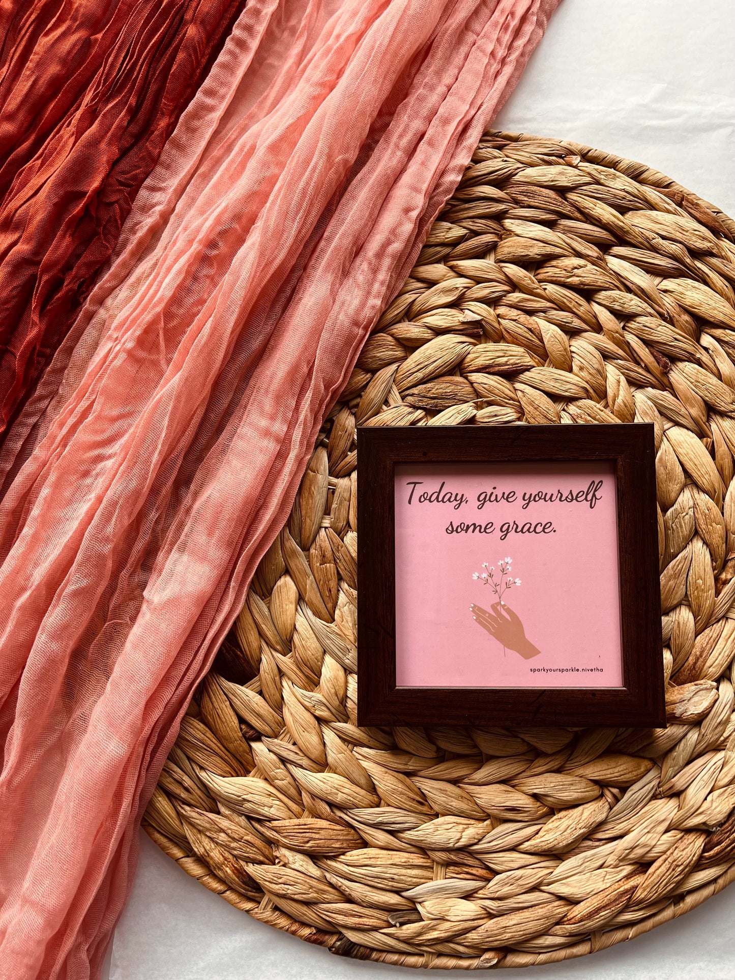 "Give Yourself Grace" Affirmation Frame