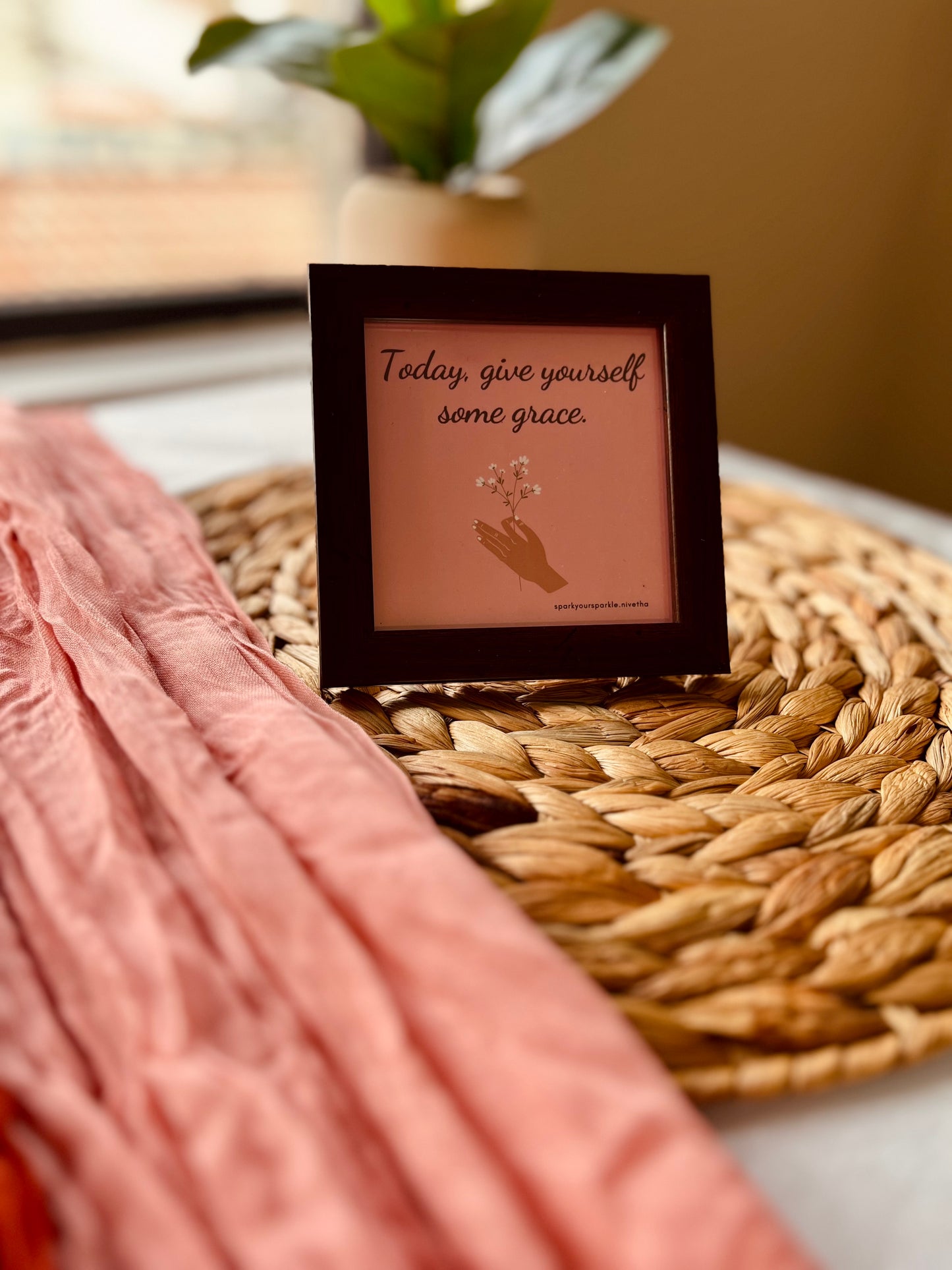 "Give Yourself Grace" Affirmation Frame