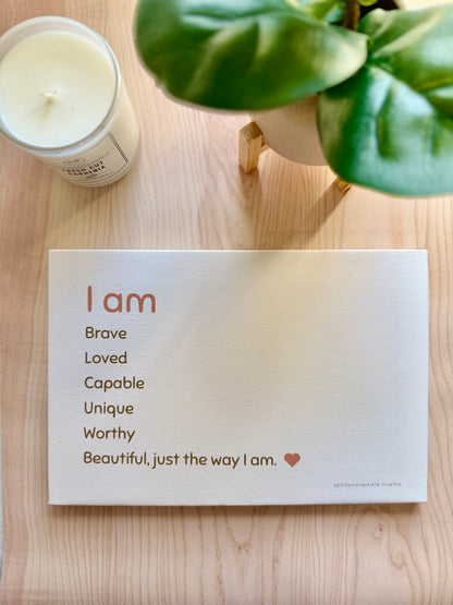 I Am Affirmations Canvas Wall Art