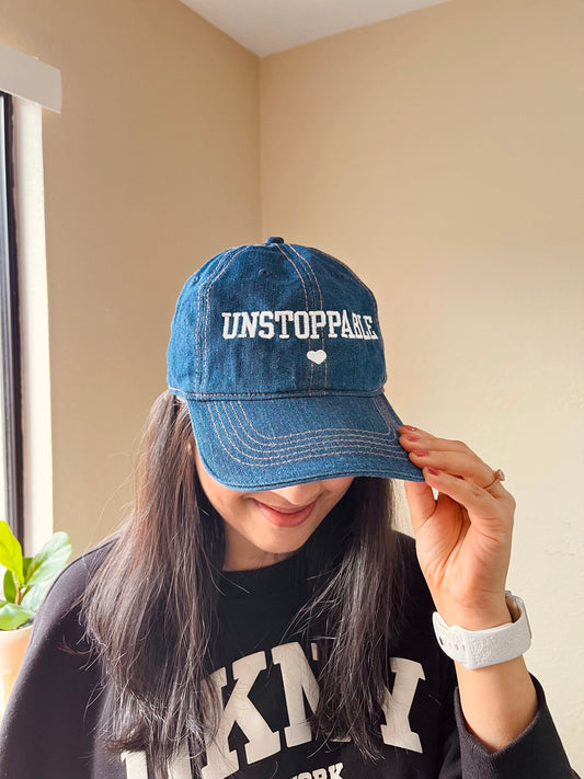 "Unstoppable" Denim Cap
